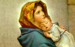 Святая дева Мария и младенец Иисус Христос